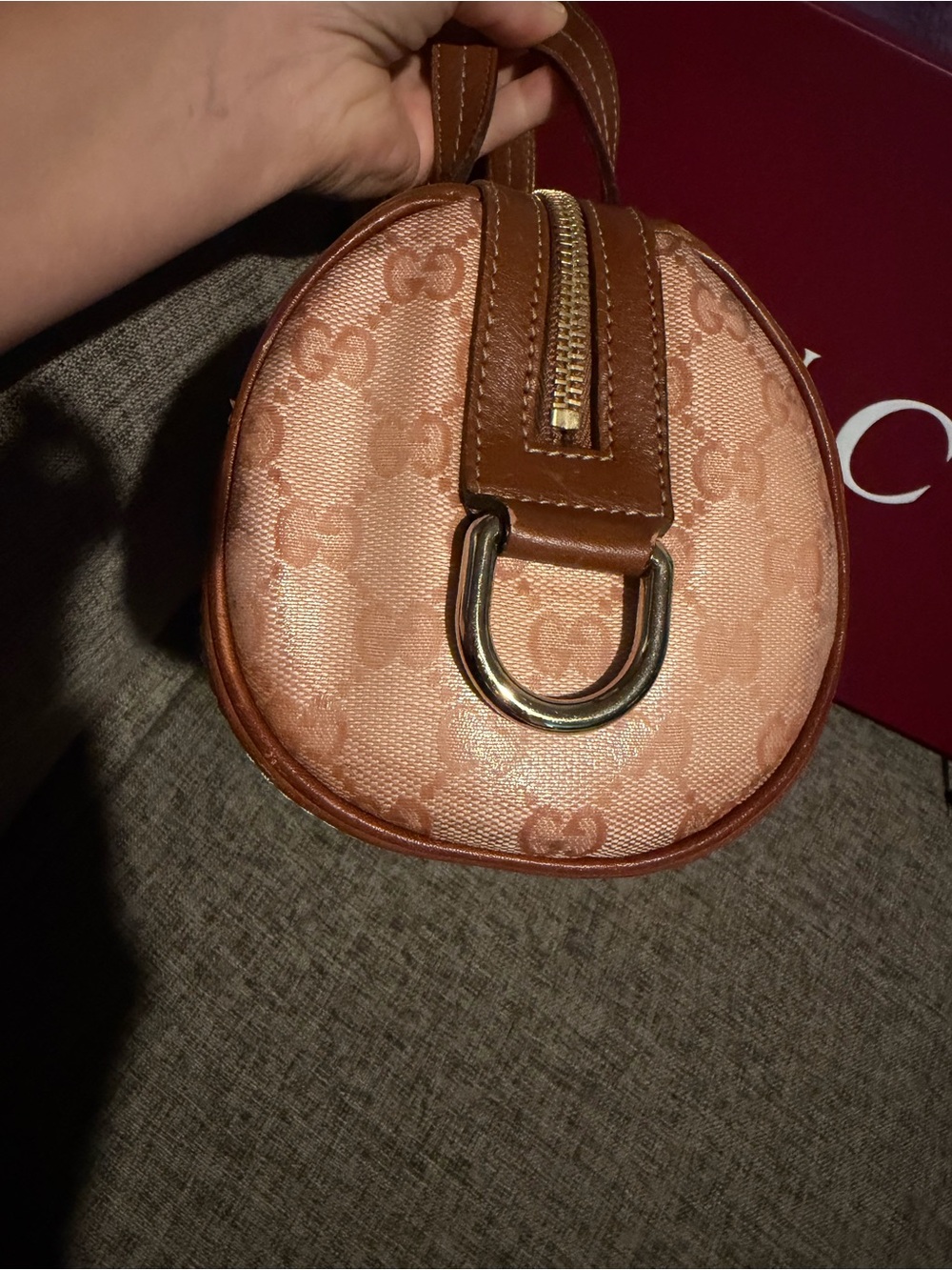 Gucci Pink/Brown GG Crystal Duchessa Small Boston Bag - Picture 7 of 16